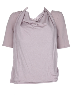 lino factory t-shirts femme de couleur vieux rose