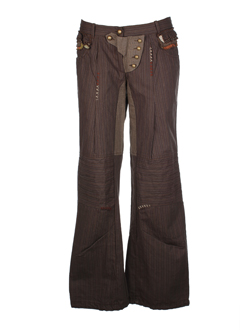 grazia pi pantalons femme de couleur taupe