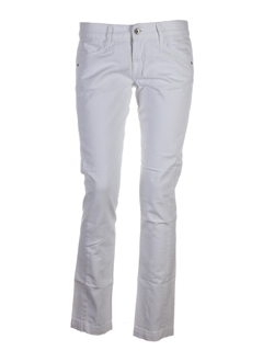 fornarina pantalons femme de couleur blanc