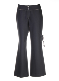 coco menthe pantalons femme de couleur noir