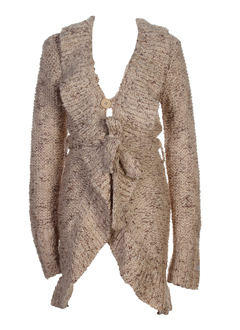 teddy smith gilets fille de couleur beige