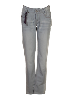 ddp pantalons fille de couleur gris perle