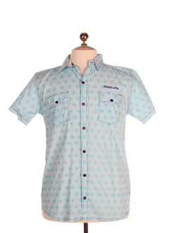 deeluxe chemises homme de couleur bleu ciel