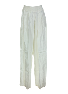 coleen bow pantalons femme de couleur ivoire