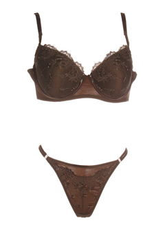 lizetta lingerie femme de couleur chocolat