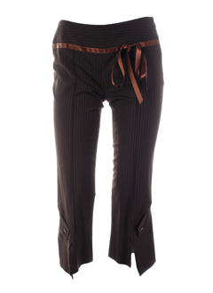 bleu blanc rouge pantacourts femme de couleur marron