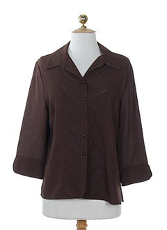 prunelle chemises femme de couleur chocolat