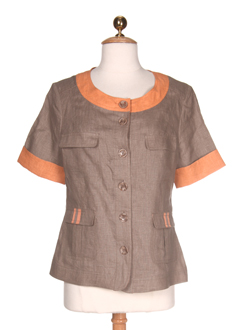 devernois vestes femme de couleur marron clair