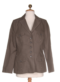devernois vestes femme de couleur taupe