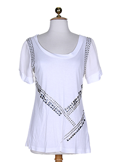 fairly t-shirts femme de couleur blanc