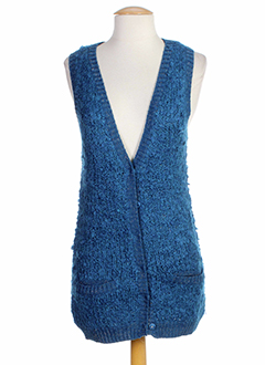 shyde gilets femme de couleur bleu