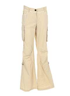 jean bourget pantalons fille de couleur beige