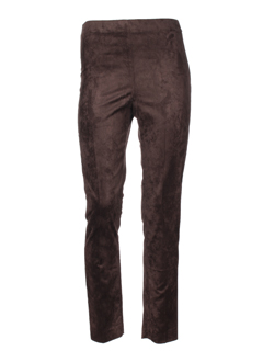 lauren vidal pantalons femme de couleur marron