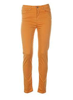 votre nom pantalons femme de couleur orange