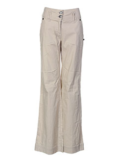 double one peace pantalons femme de couleur beige