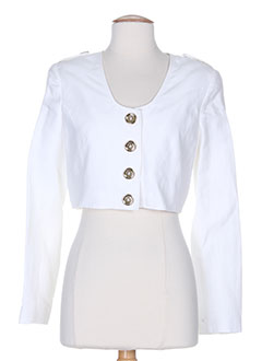 nathalie chaize vestes femme de couleur blanc