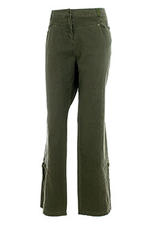 bleu de sym pantalons femme de couleur vert