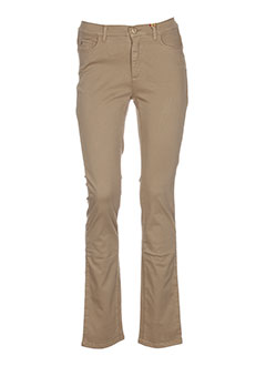 trussardi jeans pantalons femme de couleur beige