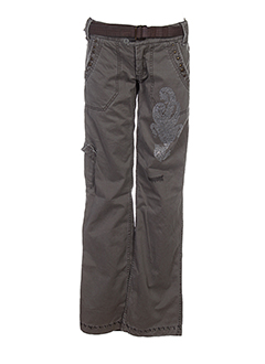 noa joe pantalons femme de couleur vert