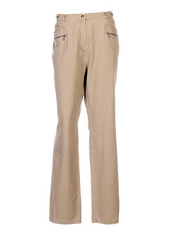 bleu de sym pantalons femme de couleur beige