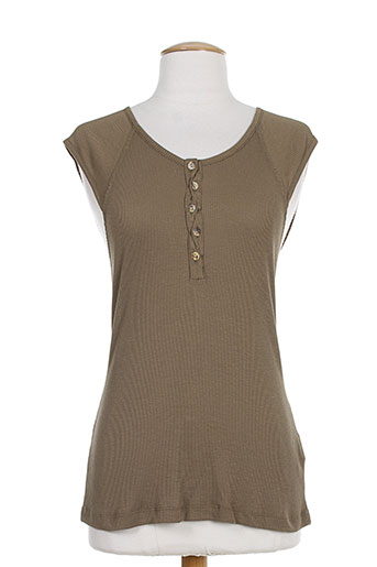 cannisse t-shirts femme de couleur marron