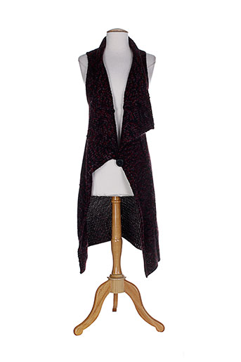 animale gilets femme de couleur noir
