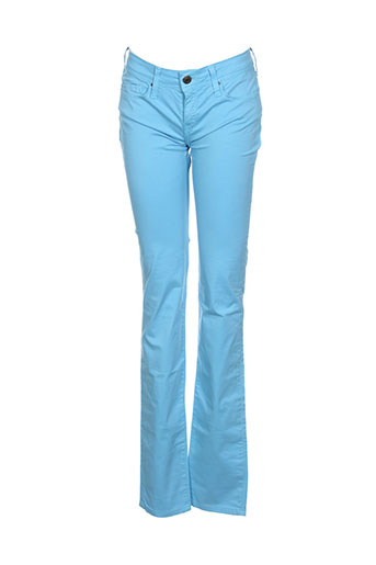 teddy smith pantalons fille de couleur bleu