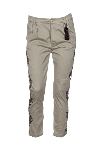 femme by michele rossi pantalons femme de couleur beige