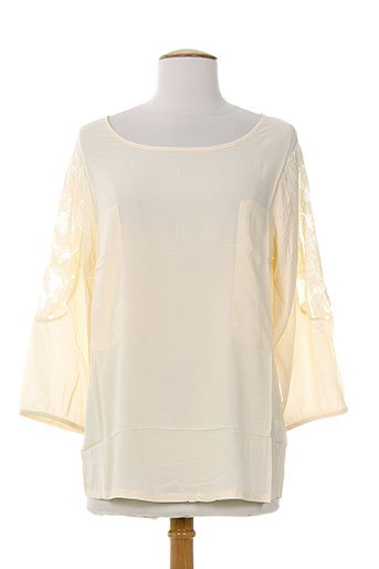 ichi t-shirts femme de couleur beige