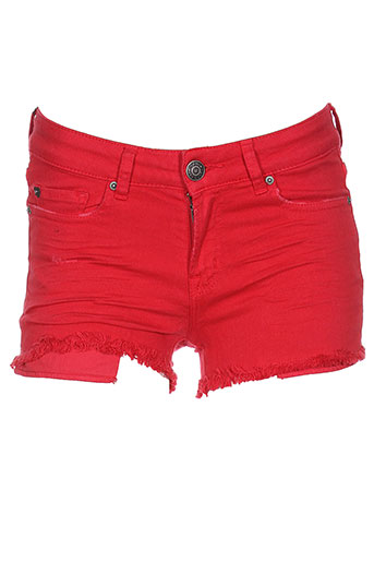 heartless jeans shorts / bermudas femme de couleur rouge