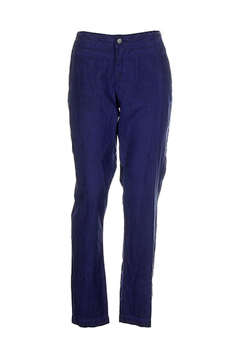 ddp pantalons femme de couleur bleu