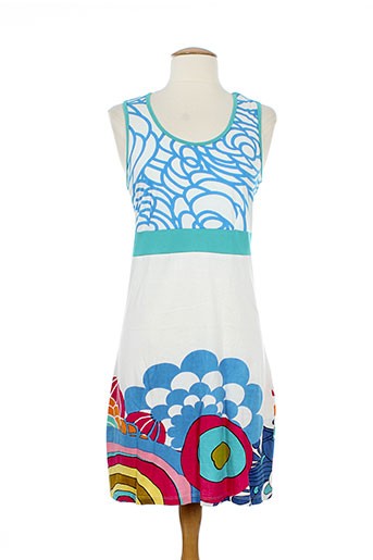 coton du monde robes femme de couleur bleu