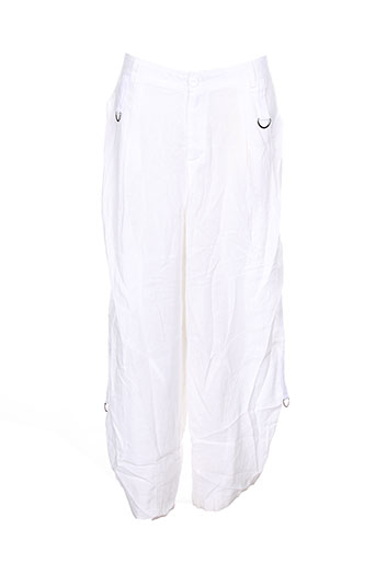 bella blue pantalons femme de couleur blanc
