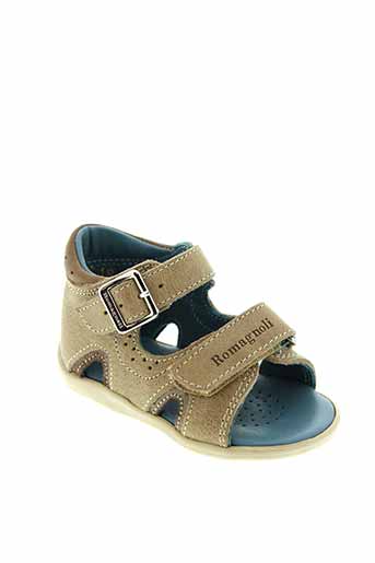 romagnoli chaussures garçon de couleur beige