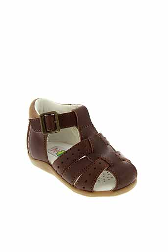 romagnoli chaussures garçon de couleur marron