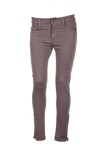 bs jeans pantalons femme de couleur marron