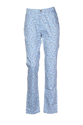 lcdn pantalons femme de couleur bleu