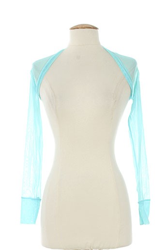 rectangle blanc vestes femme de couleur bleu
