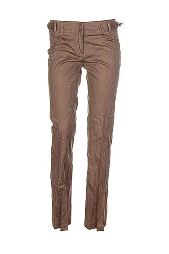 shyde pantalons femme de couleur marron