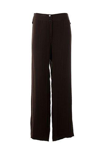 villa bleue pantalons femme de couleur marron