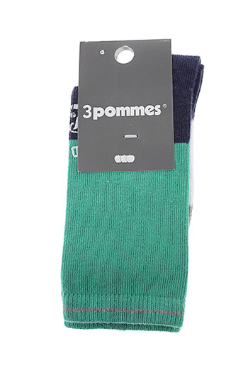 3 et pommes chaussette garcon de couleur vert (photo) 3 et pommes chaussette garcon de couleur vert (photo)