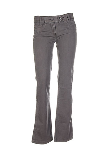 double one peace pantalons femme de couleur gris