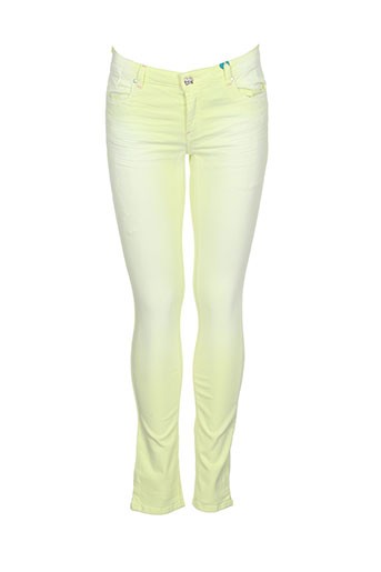 cks pantalons fille de couleur jaune