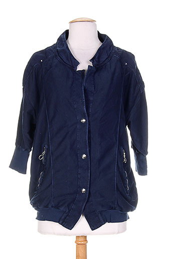 high vestes femme de couleur bleu