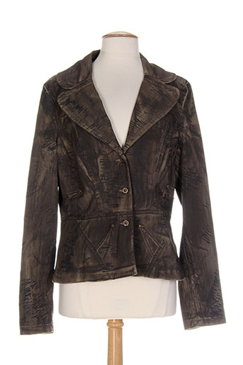 dp jeans vestes femme de couleur marron