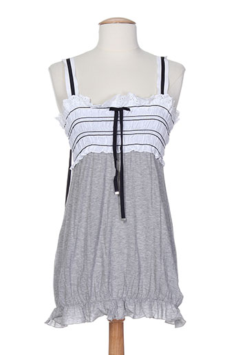 high chemises femme de couleur gris