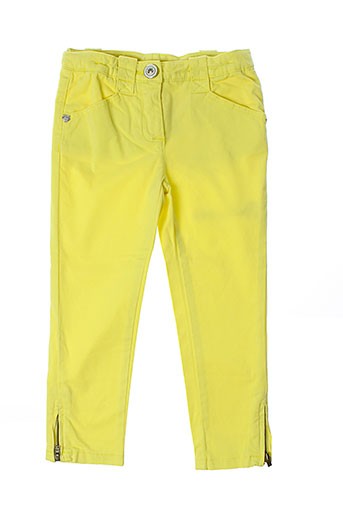 kenzo pantalons fille de couleur jaune