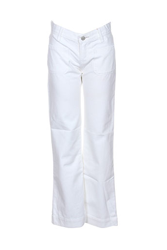 bellerose jeans fille de couleur blanc