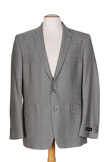 griffe noire vestes homme de couleur gris