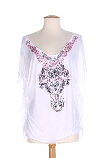 ambre babzoe t-shirts femme de couleur blanc